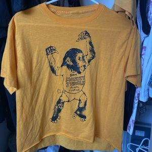 Good quality yellow Sam the monkey jungle Tee
